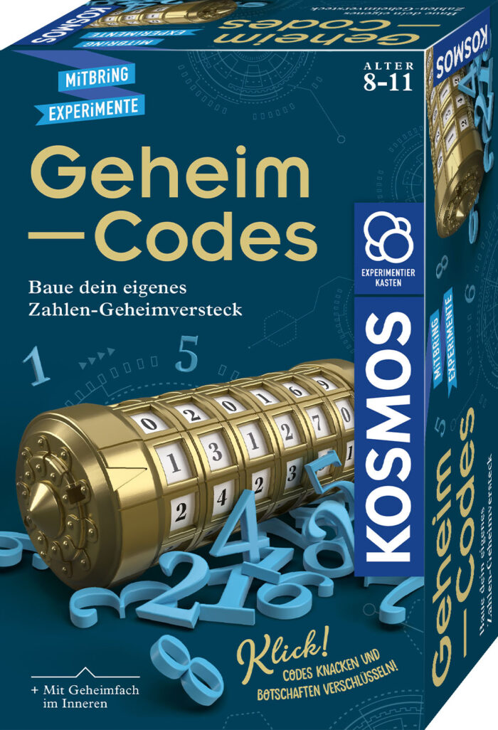 ZIFFERN-KRYPTEX goldfarben, aus Plastik