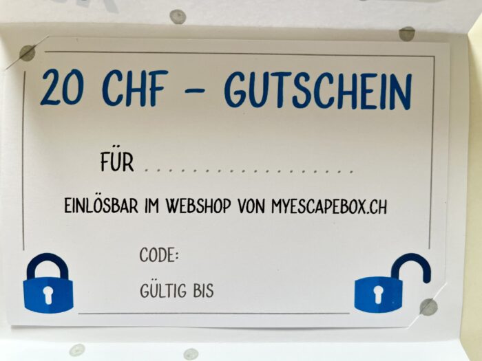 GUTSCHEIN 20 CHF – Bild 2